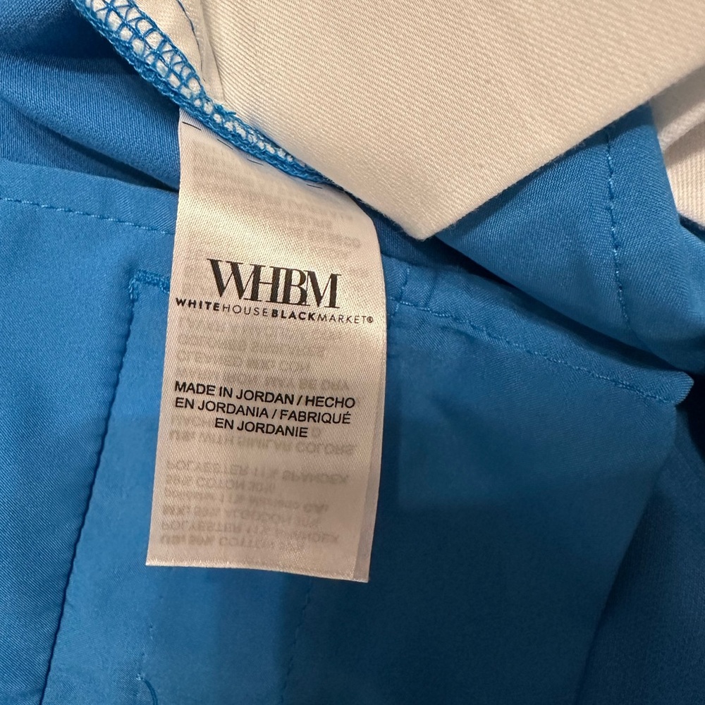 White House Black Market Elle Slim blue dress pants, size 8. - Picture 7 of 8